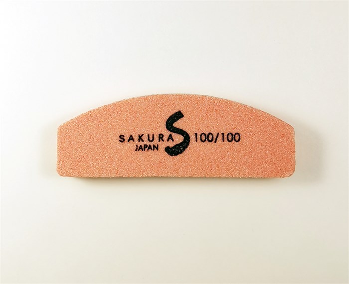 Шлифовщик Sakura мини, полукруглый, 100/100, оранжевый sbf10/1. - фото 331445