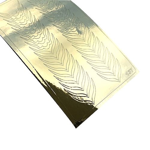 Metallic stikers MIX 137 GOLD, IBDI Nails id/Mt137g - фото 441742