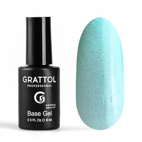 База для ногтей Grattol Rubber Base Glitter 16, 9 мл GTGB16 - фото 444132