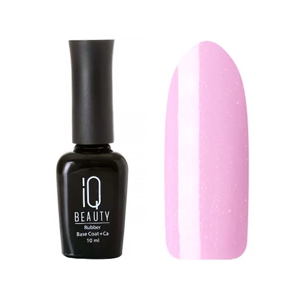 База для ногтей IQ Beauty, камуфлирующая с шиммером, Розовый леденец, 10 мл IQNBS10 - фото 444259