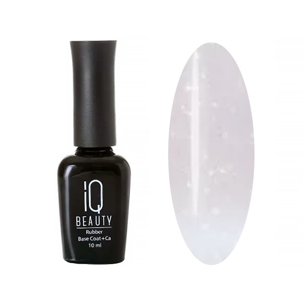 База для ногтей с кальцием IQ Beauty, камуфлирующая, с шиммером 14 Фарфор & Золото, 10 мл IQNBS14 - фото 445246