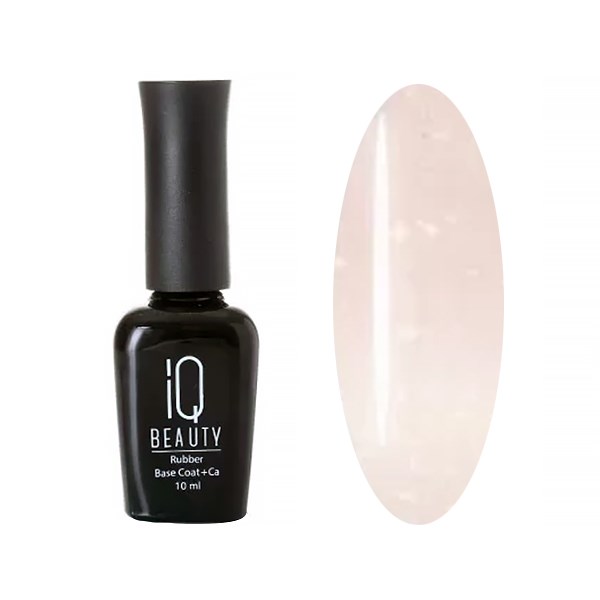 База для ногтей с кальцием IQ Beauty, камуфлирующая, с шиммером 16 Нюд & Золото, 10 мл IQNBS16 - фото 445256
