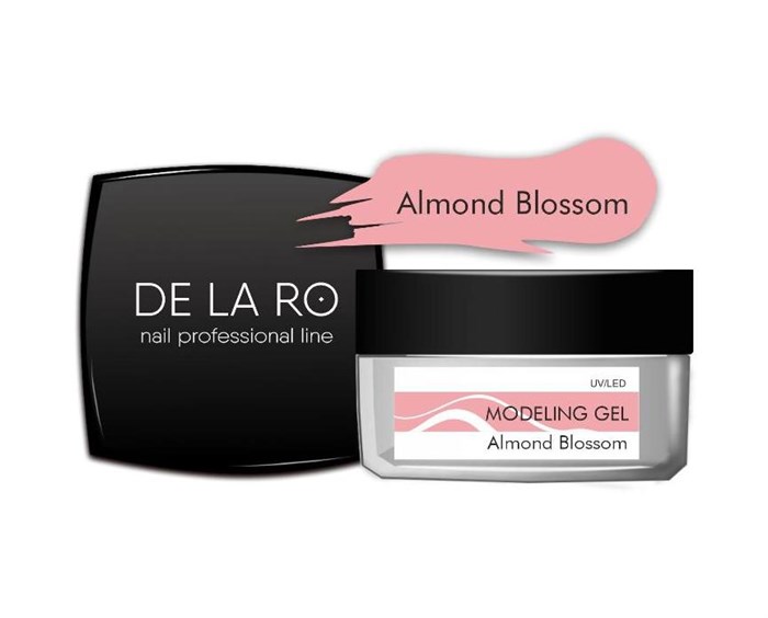 Гель для ногтей Delaro моделирующий однофазный Almond Blossom, 15 г Del/MgAB15 - фото 447802