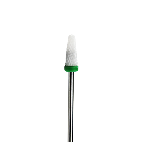 Керамическая фреза 3/32 Umbrella C грубая (зеленая) насечка, Ø0,4 см, конус закругленный  km/ZL037 - фото 466823