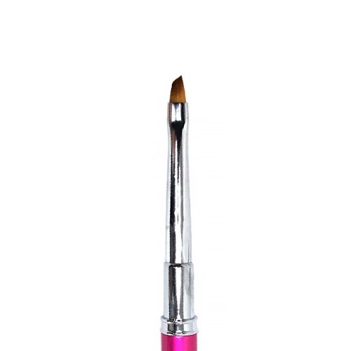 Кисть Gellaktik Pink для геля №2 косая GPBO-2 - фото 466991