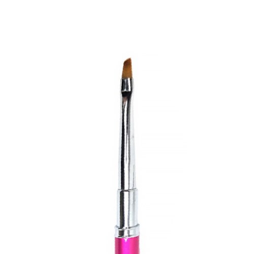 Кисть Gellaktik Pink для геля №3 косая GPBO-3 - фото 466992