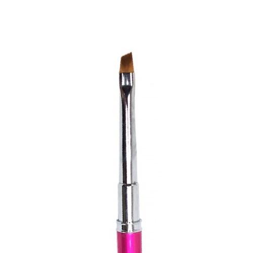 Кисть Gellaktik Pink для геля №4 косая GPBO-4 - фото 466993