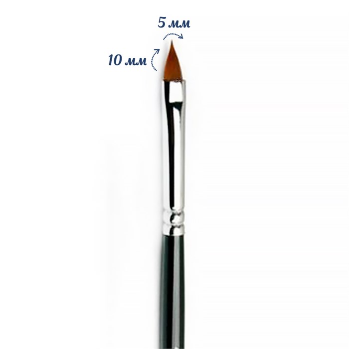 Кисть для геля ruNail Gel Synthetic GNO №4 0164 - фото 467490