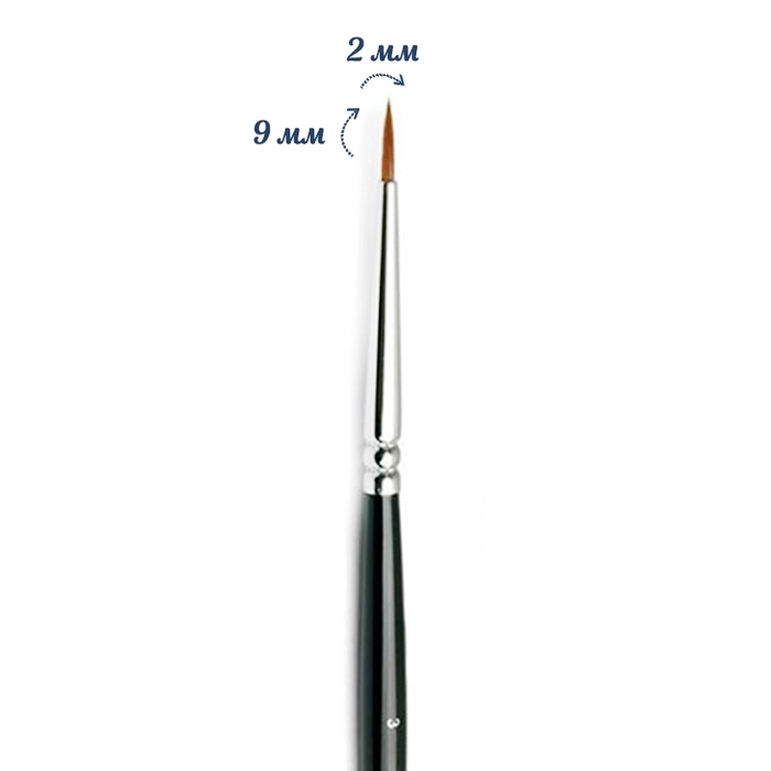 Кисть для дизайна ruNail Detail M Sable ACR 3 0169