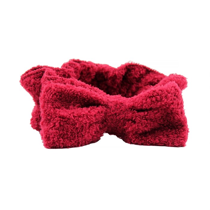 Косметическая повязка на голову для умывания SPA Burgundy Pov-sb - фото 468978