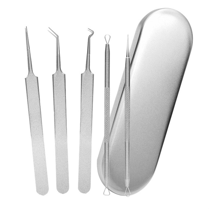 Косметологический набор инструментов, 5 предметов, Silver MZ-FCZ-T5-10(S) - фото 469034