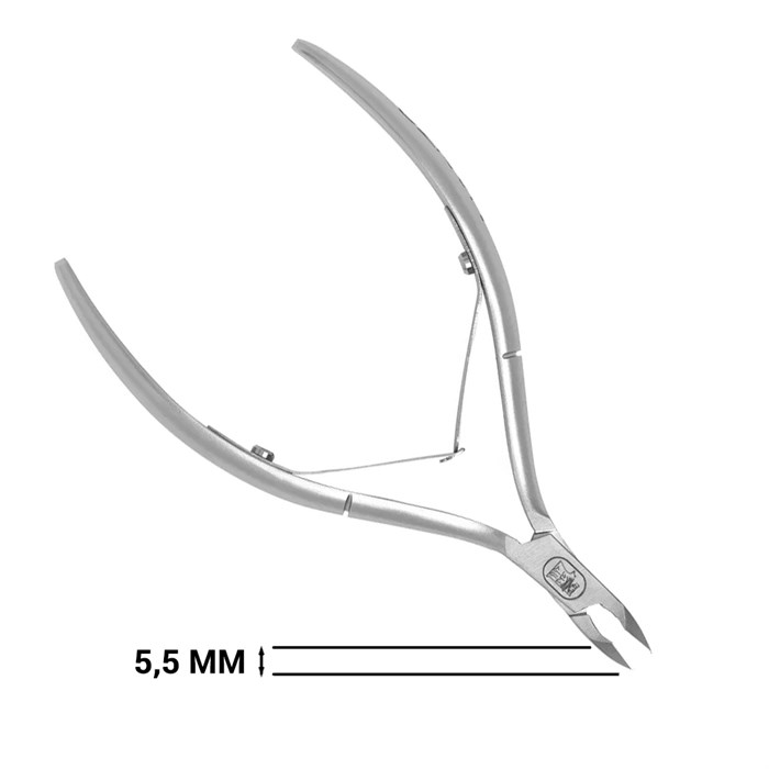Кусачки для кутикулы Hanzo Steel, лезвие 5,5 мм, длина инструмента 110 мм M 07/5.5 - фото 469609
