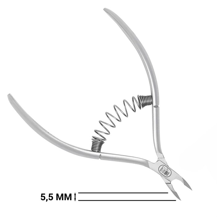 Кусачки для кутикулы Hanzo Steel, на пружине,лезвие 5,5 мм, длина инструмента 110 мм MS 08/5.5 - фото 469617