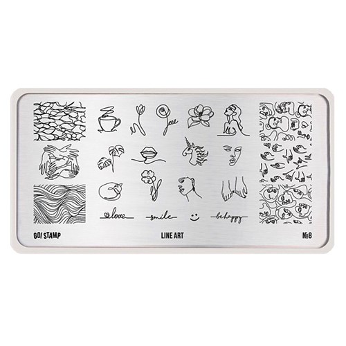 Пластина для стемпинга Go Stamp 08 Line art GS08PL - фото 478602