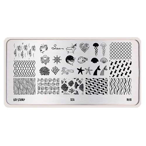 Пластина для стемпинга Go Stamp 16 Sea GS16PL - фото 478688