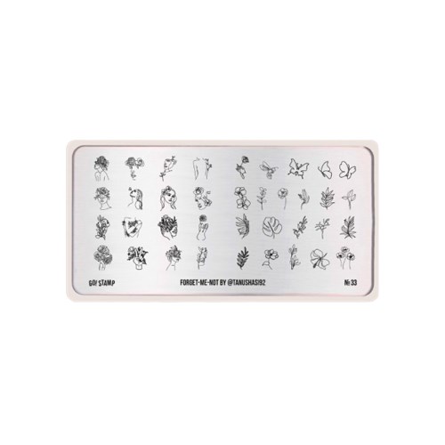 Пластина для стемпинга Go Stamp 33 Forget-me-not by @tanushasi92 GS33PL - фото 478747