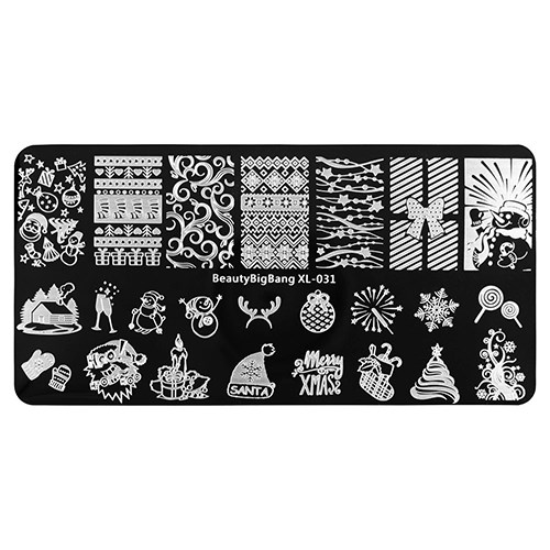 Пластина для стемпинга IRISK Зимняя 002 Beauty Big  Bang XL-031, 6х12 см П557-10-02 - фото 479036