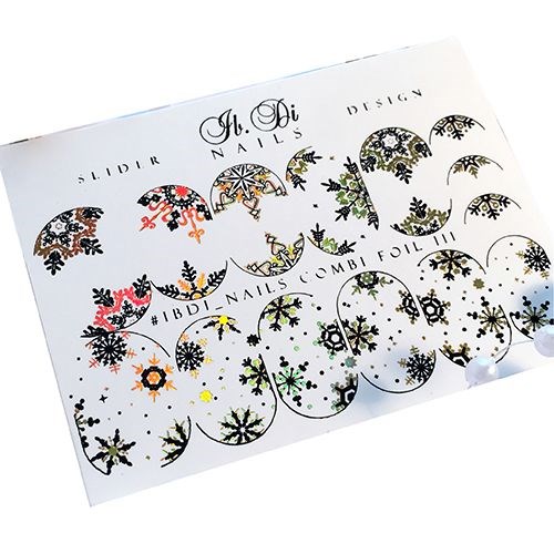 Слайдер фольгир. COMBI FOIL 111 зол. гологр+черн, IBDI Nails id/C111зг+ч - фото 483942