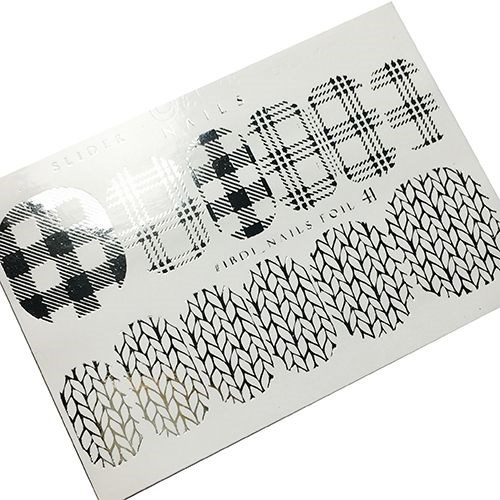 Слайдер фольгированный FOIL 41 (серебро), IBDI Nails id/f41s - фото 483979