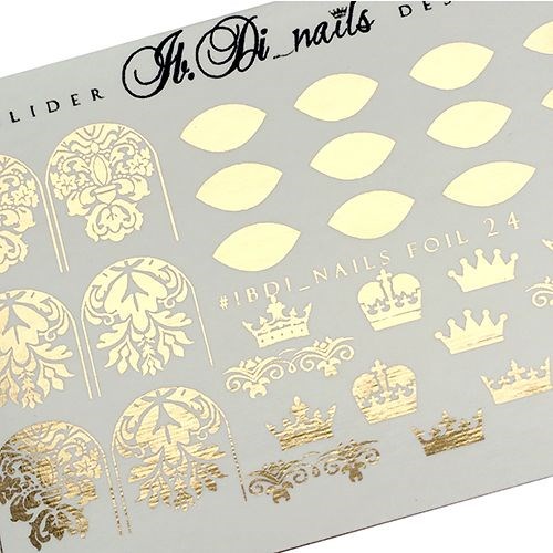 Слайдер фольгированный IBDI Nails FOIL 24 золото id/f24g - фото 484021