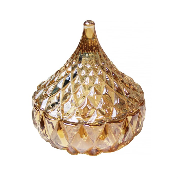 Стаканчик для жидкости Crystal gold, круглый, с крышкой NAC-80-15 - фото 485981
