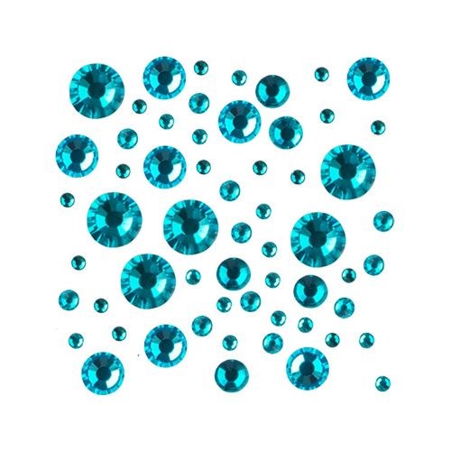 Стразы цветные микс размеров в баночке №03 Blue Zircon Irisk Д015-13-03 - фото 487380