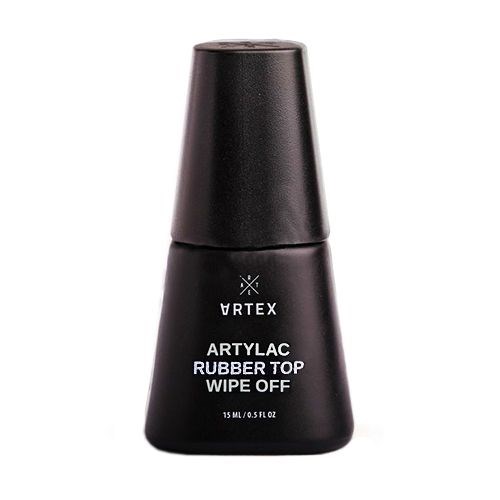 Топ для ногтей ARTEX Artylac rubber top wipe off с липким слоем, 15 мл ax/trwo - фото 488583