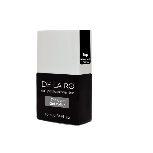 Топ для ногтей Delaro Top Rubber Steel no Sticky средней вязкости, 10 мл Del/TRS10 - фото 488701