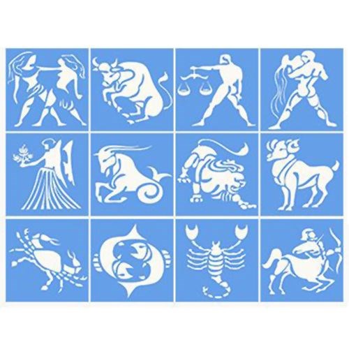 Трафарет для тату Знаки зодиака (в ассортименте) ТТР-03 - фото 489527