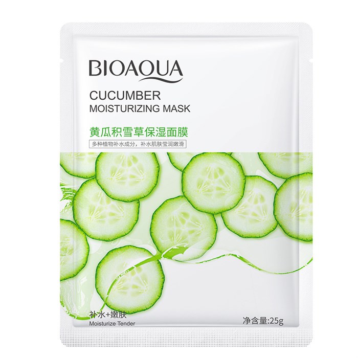 Увлажняющая тканевая маска для лица BIOAQUA с экстрактом огурца, 25 г BQY74930(00385) - фото 489821