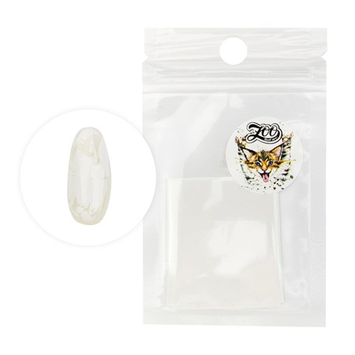 Фольга переводная (4*50см) матовая белая №1430, Zoo Nail Art zn/1430 - фото 490918