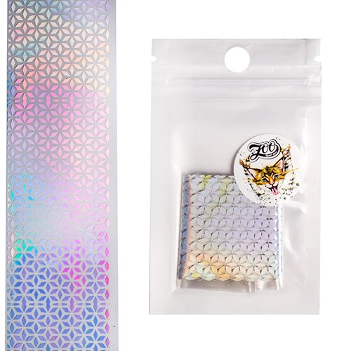 Фольга переводная Zoo Nail Art №1469 хром голография звезда, 4*50 см zn/1469 - фото 491022