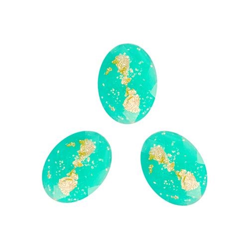 Цветные камни Galaxy (3 шт.) NEW (02 Изумрудные с золотом) Д043-02-02 - фото 493287