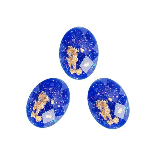 Цветные камни Galaxy (3 шт.) NEW (03 Синие с золотом) Д043-02-03 - фото 493289