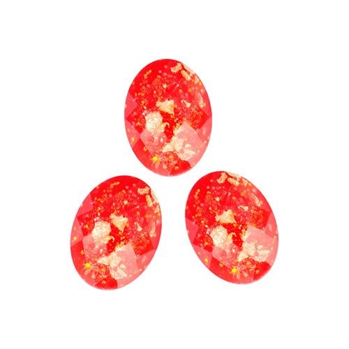 Цветные камни Galaxy (3 шт.) NEW (06 Красные с золотом) Д043-02-06 - фото 493293