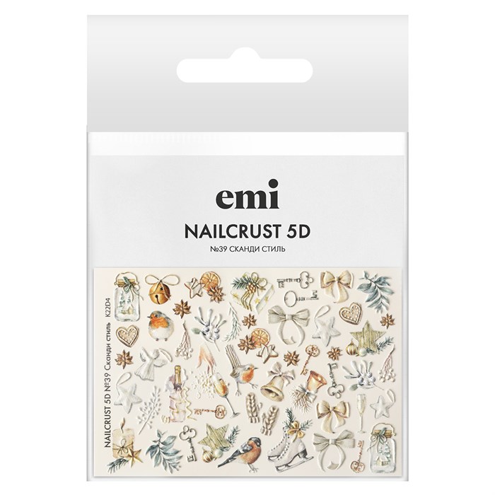 E.Mi Слайдер-дизайн №39 Сканди стиль NAILCRUST 5D GLASS NCPS5D039 - фото 494492