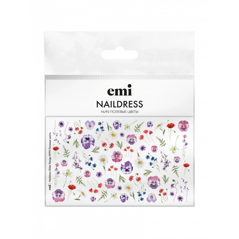 E.Mi Слайдер-дизайн №90 Полевые цветы Naildress NDS136