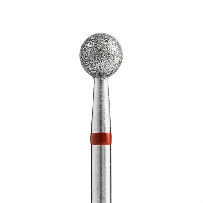 Алмазная фреза Кристалл, мягкая (красная) насечка, Ø0,5 см, шар  К56.001.045.50м(29) - фото 495937