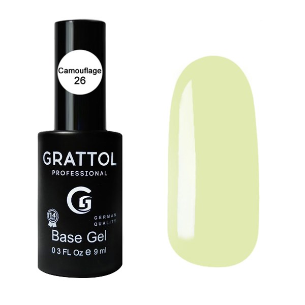 База для ногтей Grattol Base Camouflage 26, 9 мл GTBC26 - фото 497743