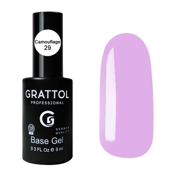 База для ногтей Grattol Base Camouflage 29, 9мл GTBC29