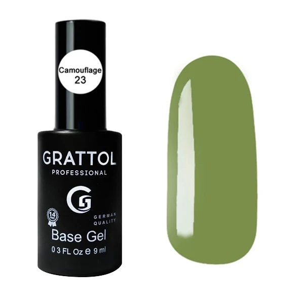 База для ногтей Grattol Rubber Base Camouflage 23, 9 мл GTBC23