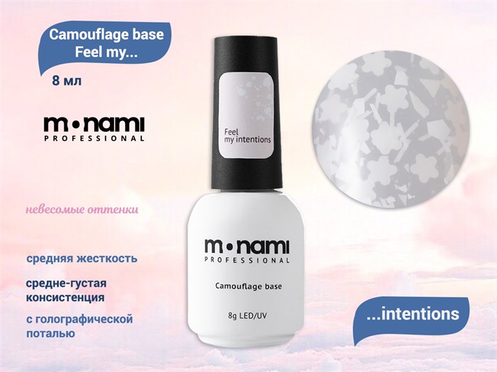 База для ногтей Monami Camouflage base Feel my intentions, 8 мл mn/intentions - фото 498335