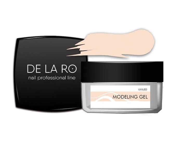 Гель для ногтей Delaro моделирующий однофазный Pale Peach, 15 г Del/MgPPe15 - фото 502823