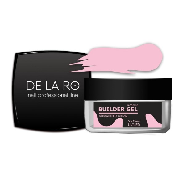 Гель для ногтей Delaro моделирующий однофазный Strawberry Cream, 15 г Del/MgSwC15 - фото 502881