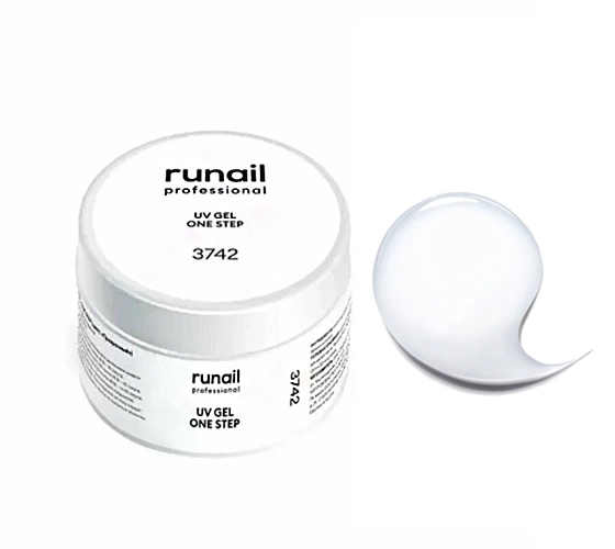 Гель для ногтей ruNail однофазный, прозрачный, 56 г 3742