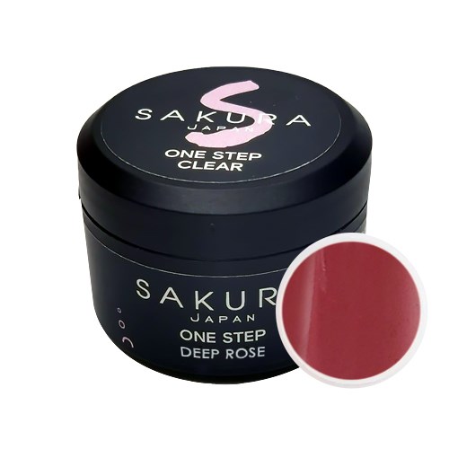 Гель для ногтей Sakura однофазный камуфлирующий Camouflage Deep Rose, 14 г suc3/14. - фото 504099