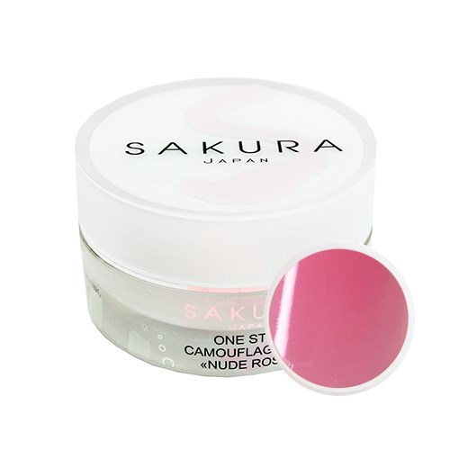 Гель для ногтей Sakura однофазный камуфлирующий Camouflage Nude Rose, 15 г suc2. - фото 504119