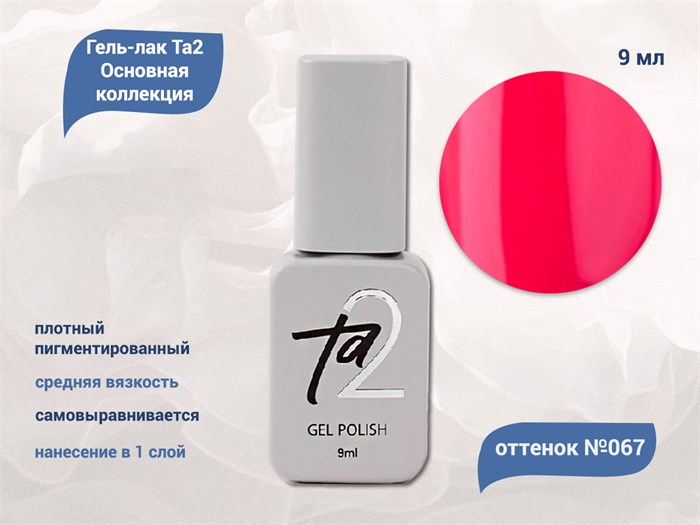 Гель-лак Ta2 Основная коллекция №067, 9 мл TA2-CGP67 - фото 522021