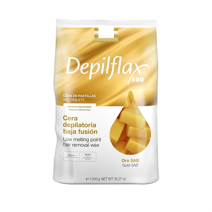 Горячий воск Золотой/EXTRA CERA ORO средней плотности воск, Depilflax, 1 кг 900236 - фото 523335