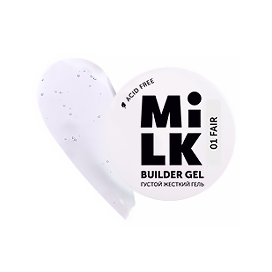 Густой гель-билдер Builder Cool Gel Fair  01 Milk, 15 мл MBG01-15 - фото 523428